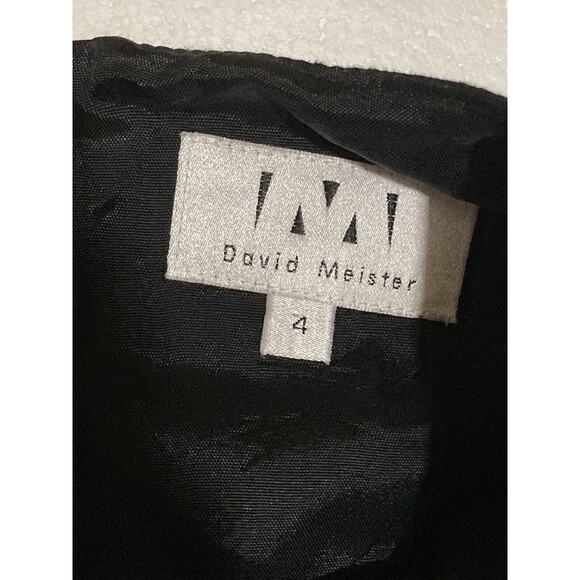 David Meister Sheath Sleeveless Colorful Stripes Dress Size 4 Black - Picture 4 of 6